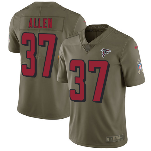 Nike Falcons #37 Ricardo Allen Olive Men's Stitched NFL Limited Salute To Service Jersey - Click Image to Close